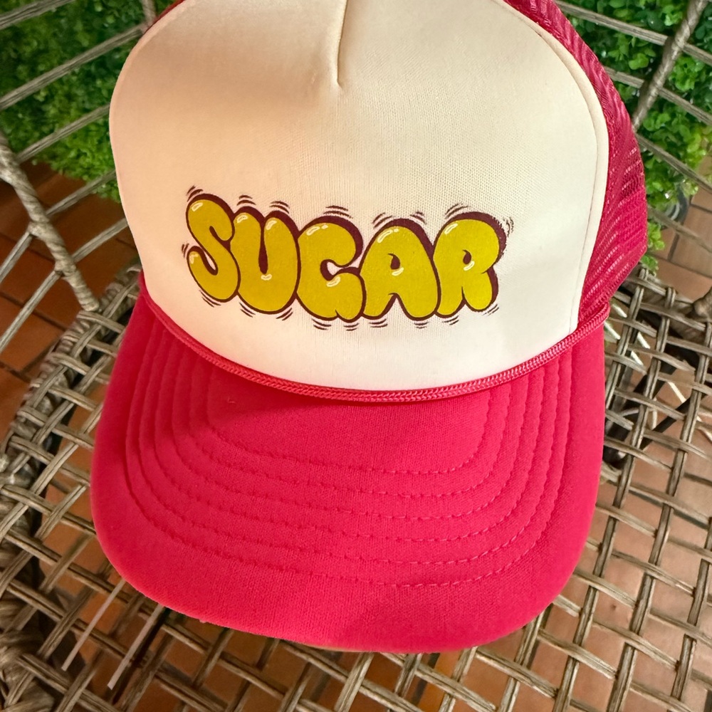Sugar Pink and Cream Mesh Hat